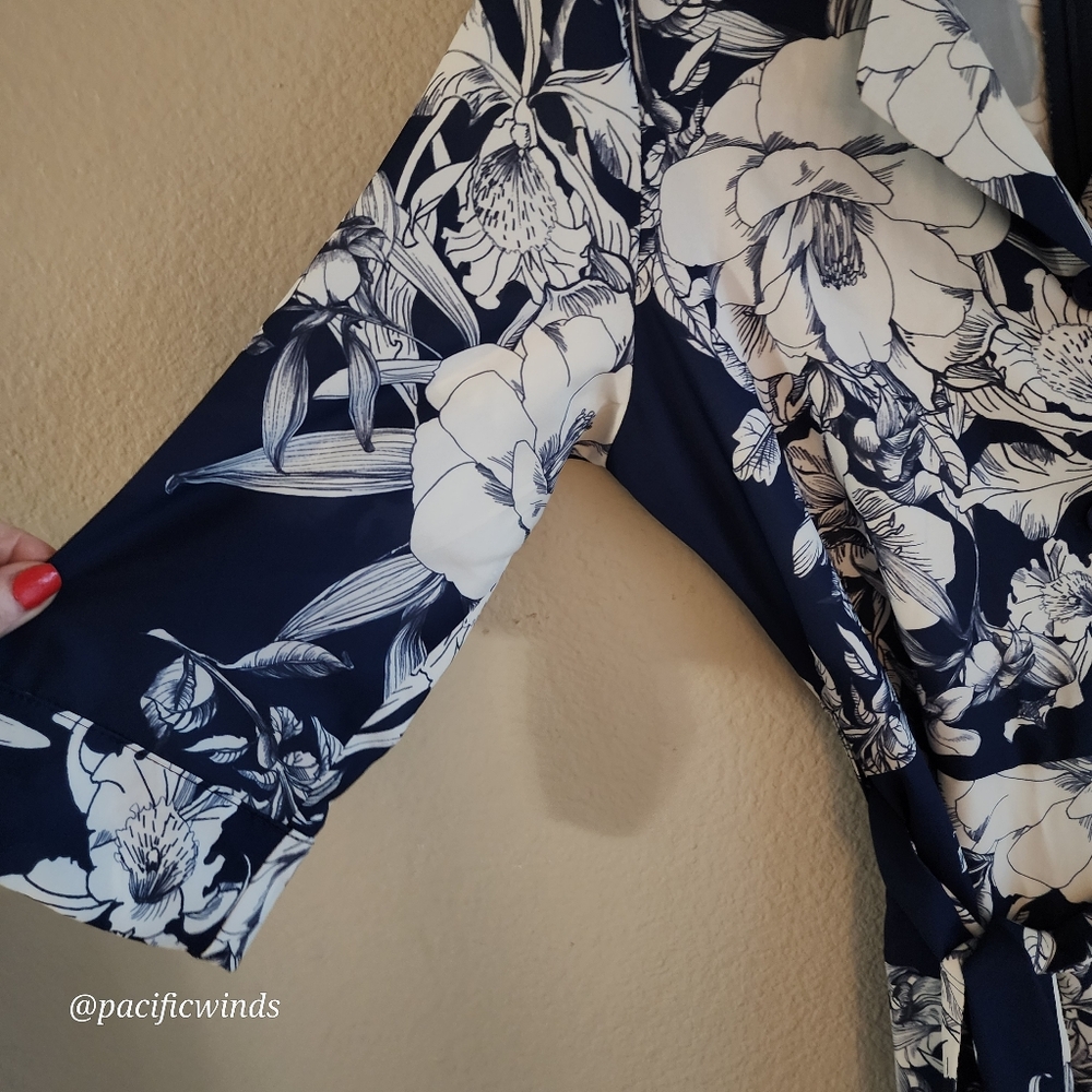 RARE! DOLMAN 3/4 SLEEVE JUMPSUIT WIDE LEG CQ BY CQ - Picture 7 of 12
